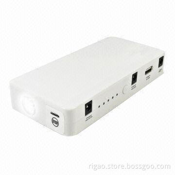12,000mAh emergency car jump starter for smartphone and tablet PC